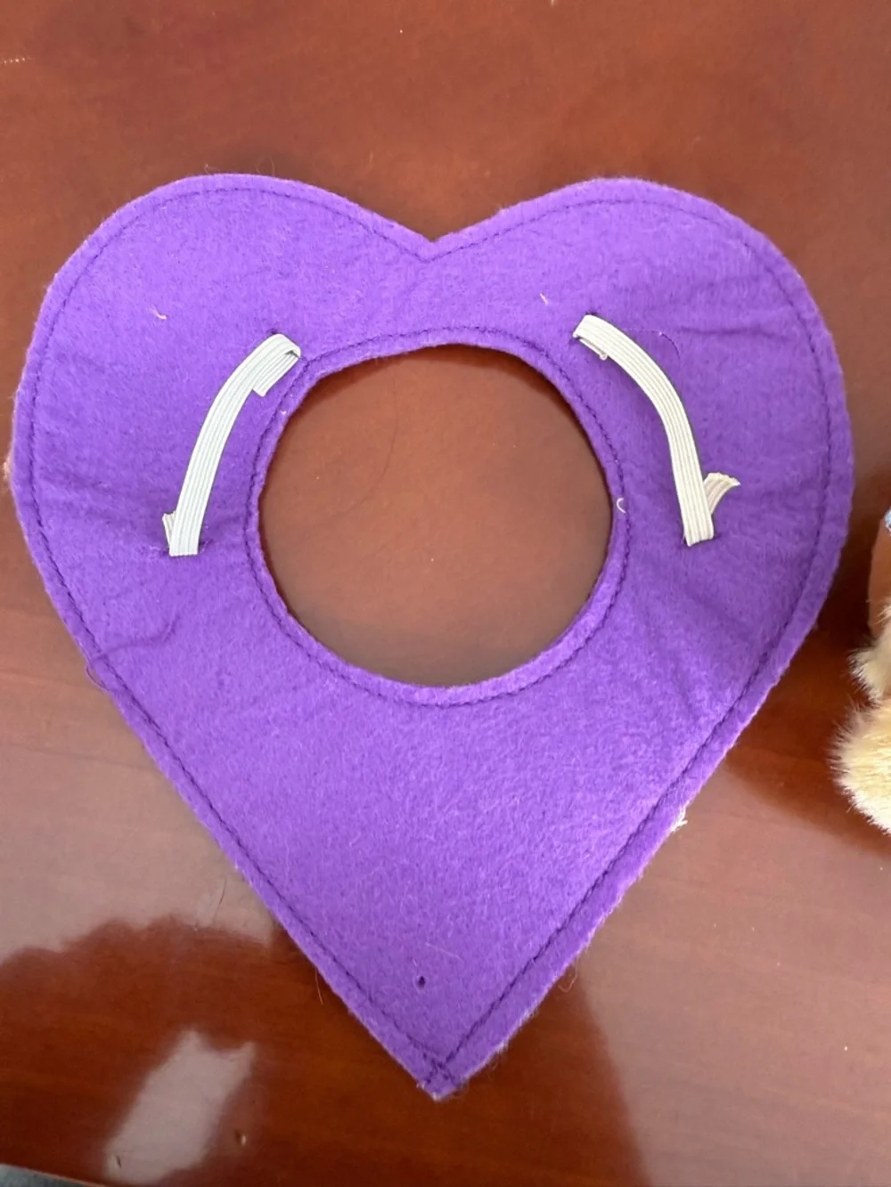 Vintage Hersheys kisses teddy bear plush Purple Heart bib removable rare